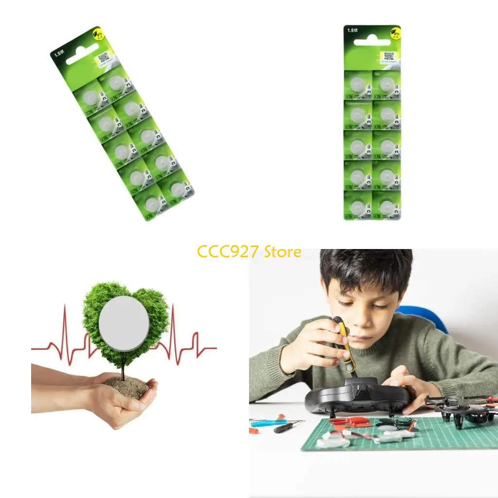 B03F 10 Uds pilas para reloj AG13 batería LR44 pilas para reloj LR1154 pilas botón SR1154 SR44 GP76 batería para reloj