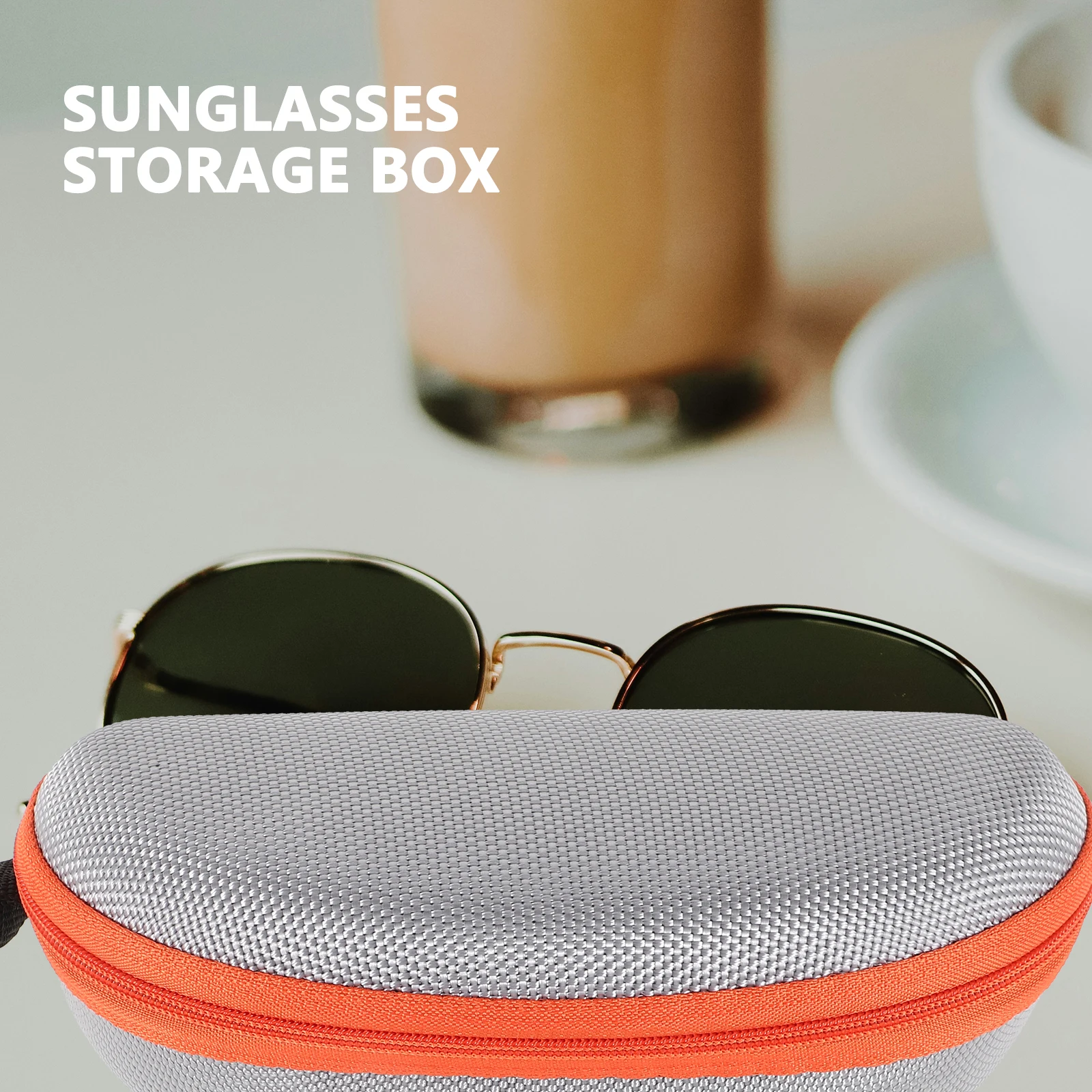 

Glasses Storage Box Portable Eyeglass Case Shock Resistant EVA Travel ganizer Sunglasses Protector Lightweight For Men Women
