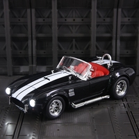 1:24 Shelby Cobra AC Cobra 1960 Alloy Convertible Vintage Car Model Car Power Back Sound and Light Toy Car