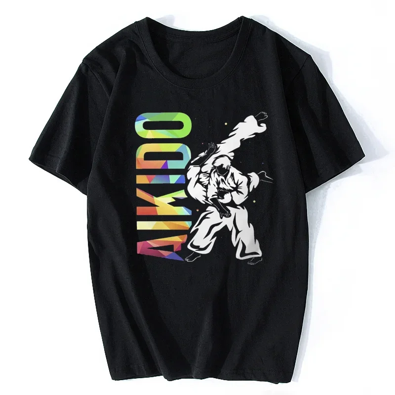 Martial Fashion T-shirt Aikido Hapkido Boken Tanto Jo Martial Arts Male Tshirt Oversized Tops T Shirt Anime Tees Men's Clothing