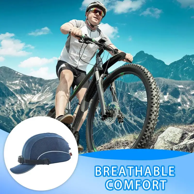 Chapéus de bicicleta para homens, chapéu de ciclismo com viseira de sol, respirável, ajustável, absorvente de suor, bonés de beisebol para motocicleta e estrada