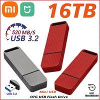 Xiaomi Mijia 16TB Flash Drive USB3.2 Super High Speed Transfer Pen Drive Key 8TB 4TB Portable Mini Metal Memory Drive Waterproof