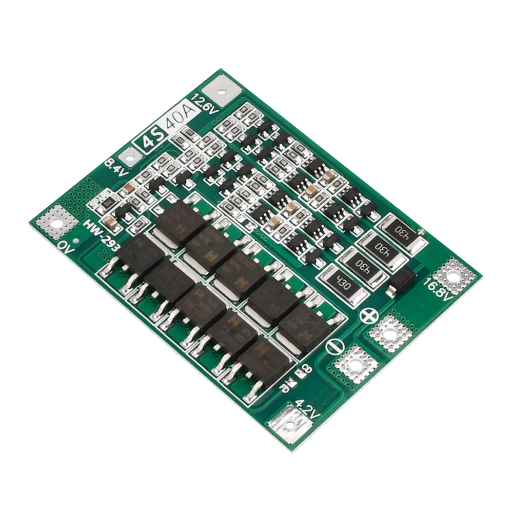 4S 40A Li-ion Lithium Battery Charger Protection Board 18650 BMS For Drill Motor 16.8V wiht Balance