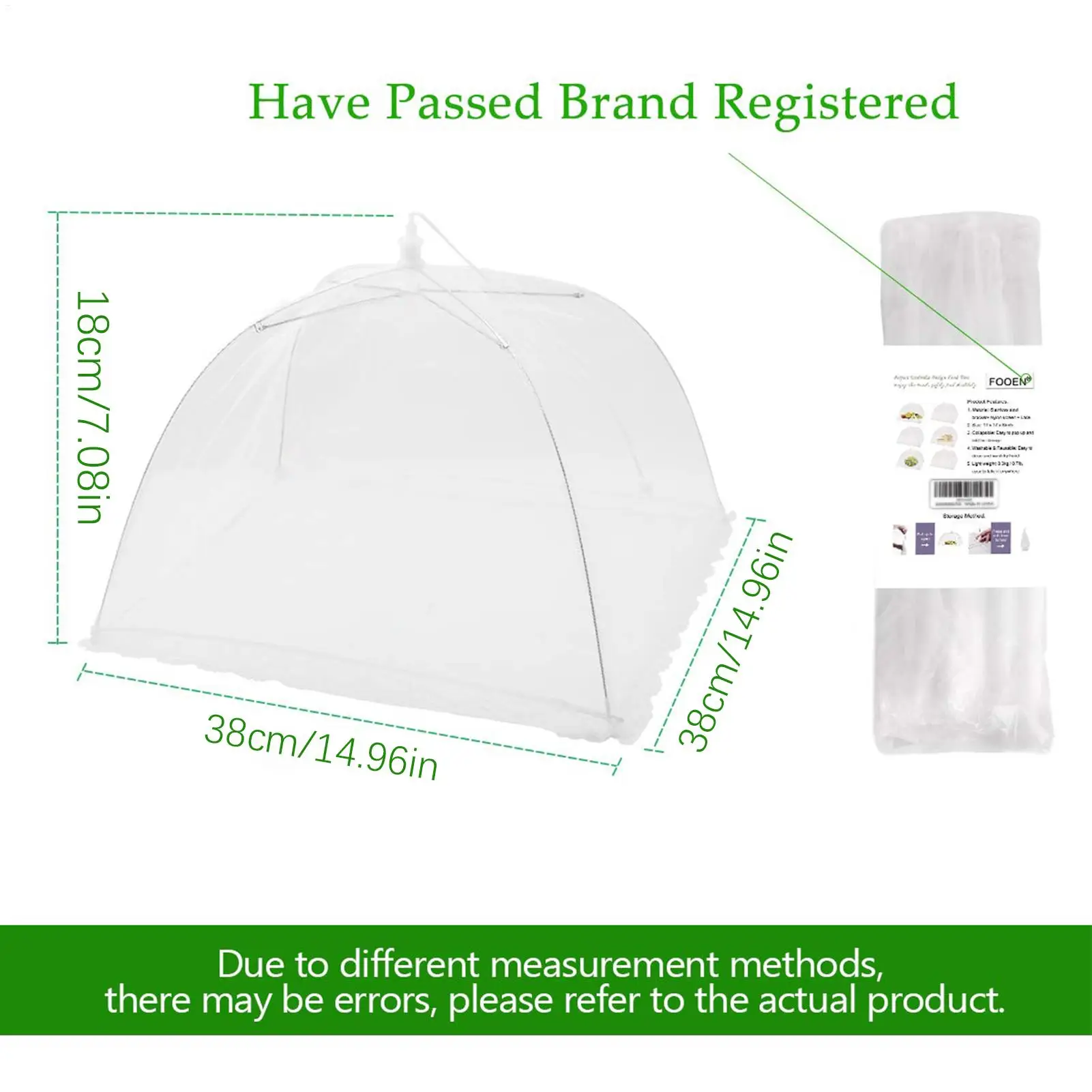 Mesh Food Covers 14.96x14.96in Foldable Reusable Mesh Protector Net Screen Food Tent For Dining Table Kitchen Serving BBQ Party