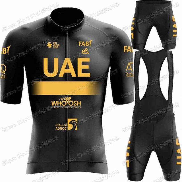 Conjunto de ropa de ciclismo del equipo UAE para hombre Maillot de Ciclismo color negro y dorado camisetas y pantalones para bicicleta de carretera Popular 2023 AliExpress