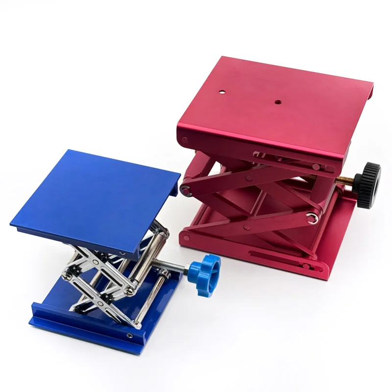 

Custom Lab Jack Scissor Stand Lifting Platform Aluminum Laboratory Support Jack Platform Manual Control Lab Lift Stand Table