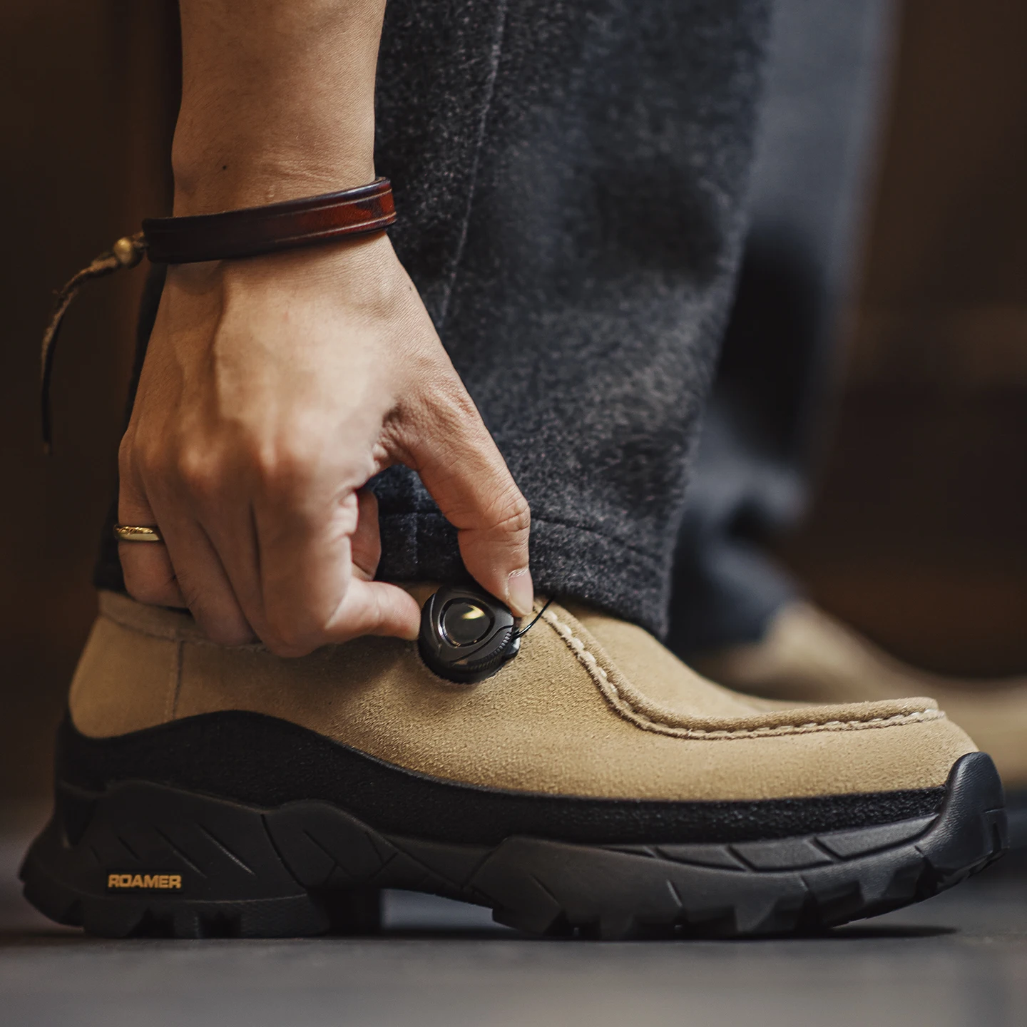 

Maden Vintage Thick Sole Dress Shoes for Men Height Increasing Leather Suede Formal Casual Classic Round Toe Shoes