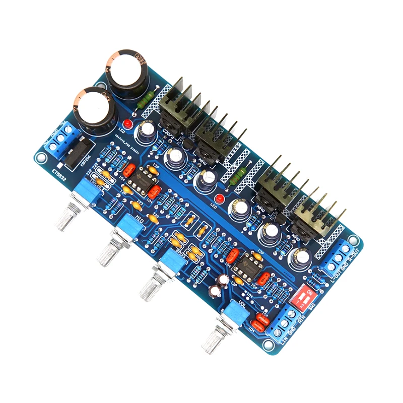 ET5532 Stereo Tone Preamplifier Board For Home Audio Amp DIY TL431 Class A Power Parallel Ne5532 OPAMP Preamp Amplifier Board