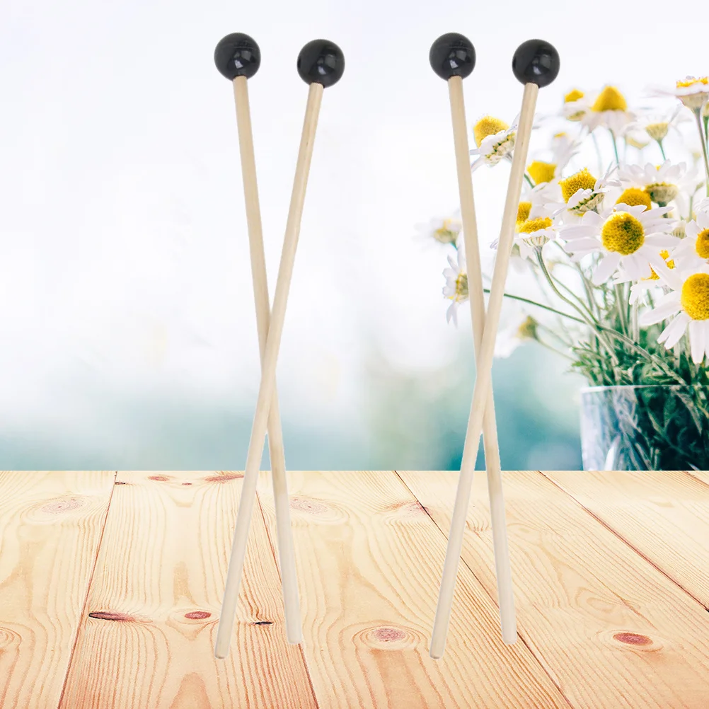 

4Pcs Premium Marimba Sticks Solid Compressed Wood Handles Heavy Duty for Clear Tone Percussion Tools