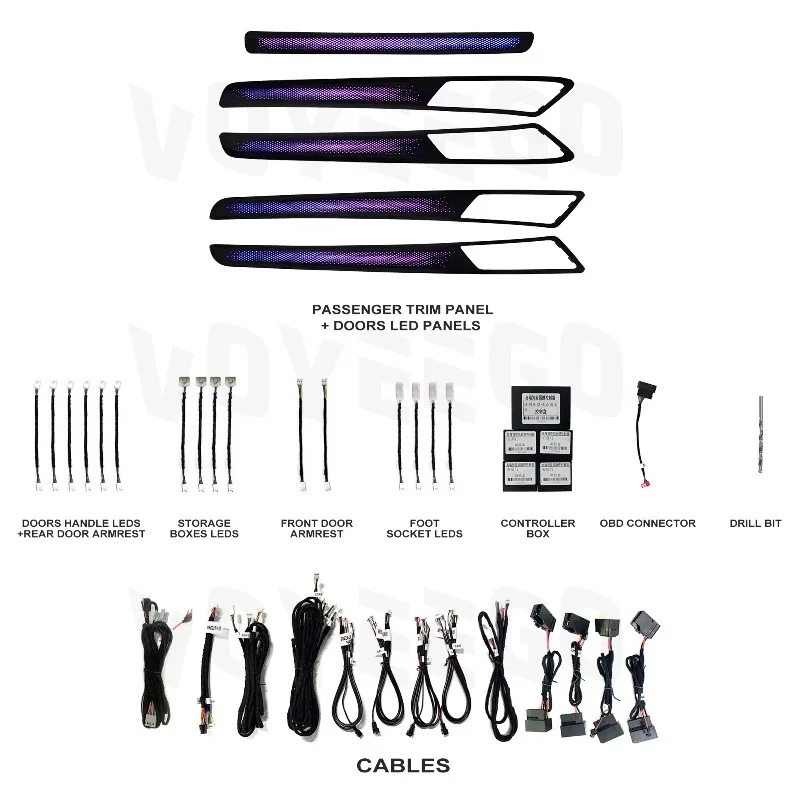 

Car Ambient Light Voyeego Factory Price Hot Selling Ambient Light for V W Golf 7 2014-2021 Dragon Scale Style