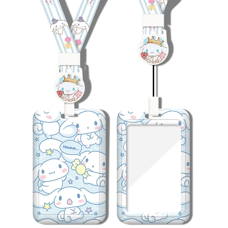 

Cinnamoroll Card Holder ID Badge Card Holder Lanyard Cartoon Cute Girl Door Card Hanging Neck Work Document Holder