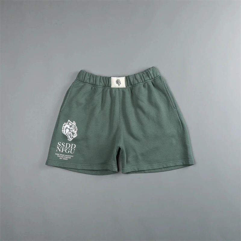 Wolves-pantalones cortos deportivos de algodón para hombre, Shorts holgados para correr, gimnasio, Fitness, entrenamiento