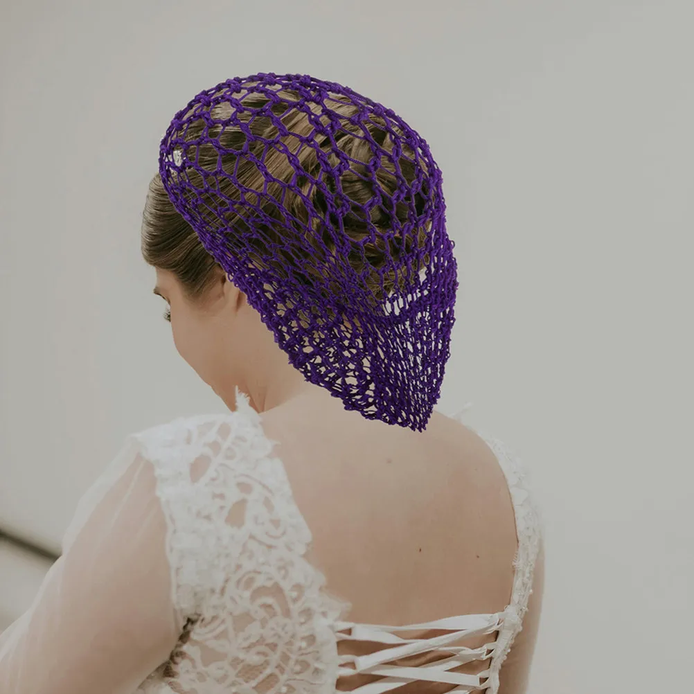 2Pcs Women Hairnet Long Hair Mesh Sleep Bonnet Handwoven Hair Cover Comfortable Breathable Sleep Cap Cute Shower Cap