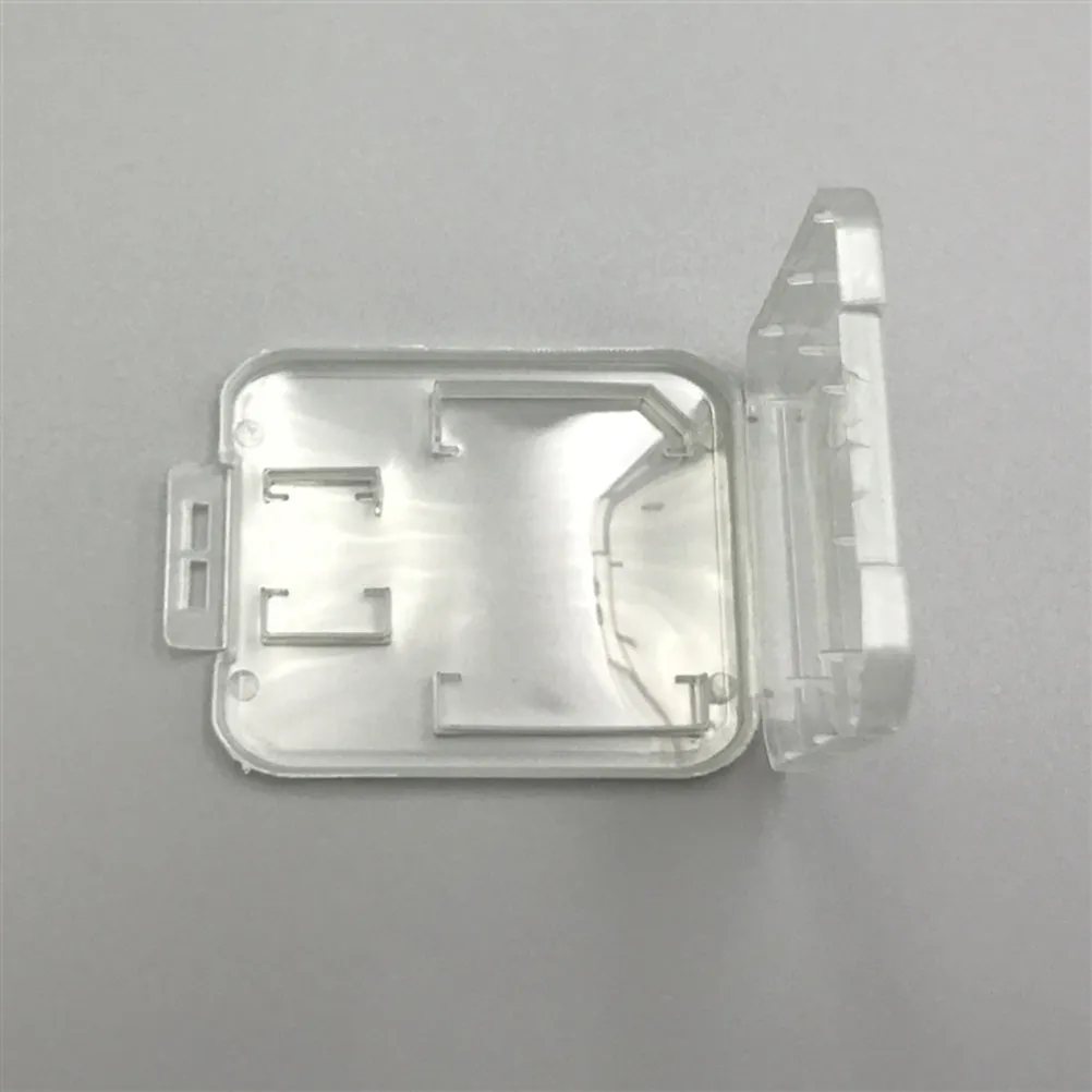 20Pcs Memory Card Storage Box Clear PP Material for -Flash Cards Transparent View 5x4x0.6cm Organize Prevent Loss Holder