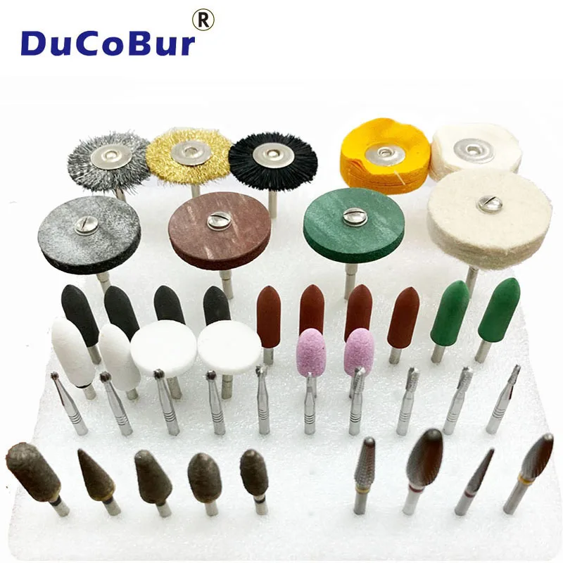 

DuCoBur 44PCS/Box Dental Grinding or Polishing Kit for Lab Use for Alloy Metal Dentistry Drill Bits Laboratory Tool