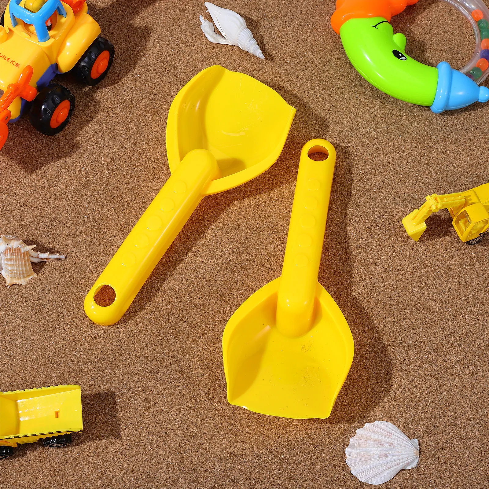 12個入り子供用ビーチシャベル、砂遊び用プラスチック製安全屋外掘削ツール、裏庭の砂場遊び用子供用シャベル