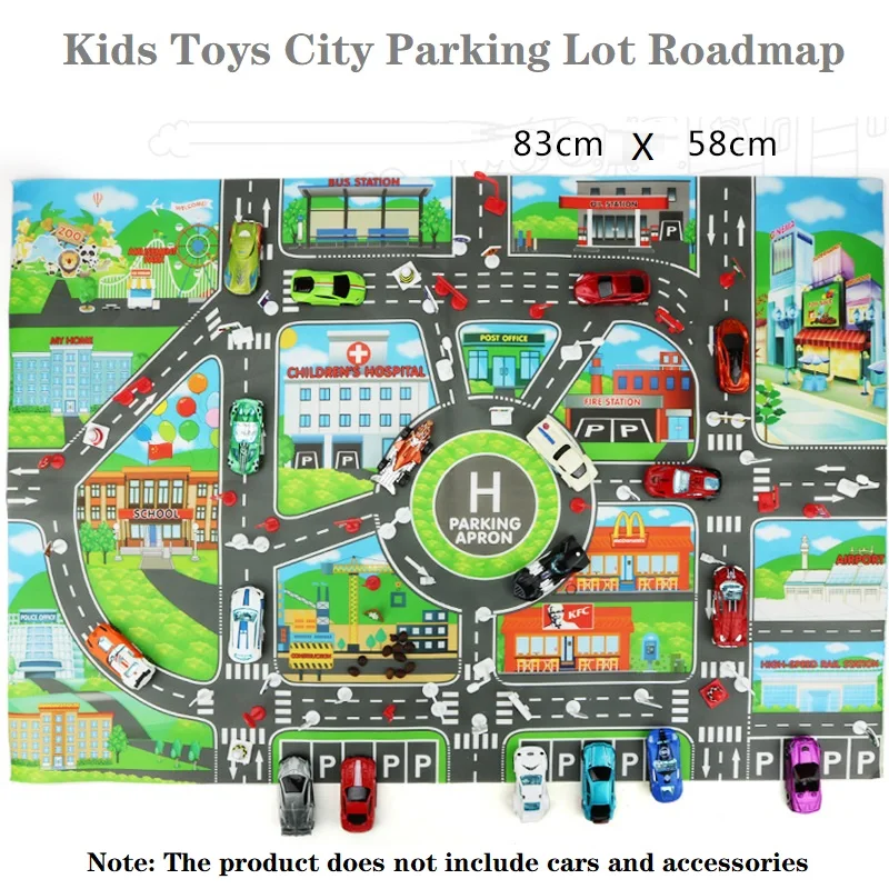 Baby Training And Game Mats Traffic Road Map Baby Activities Mat Toys City Carpet City Car Parking Lot Table Cloth Traffic Signs