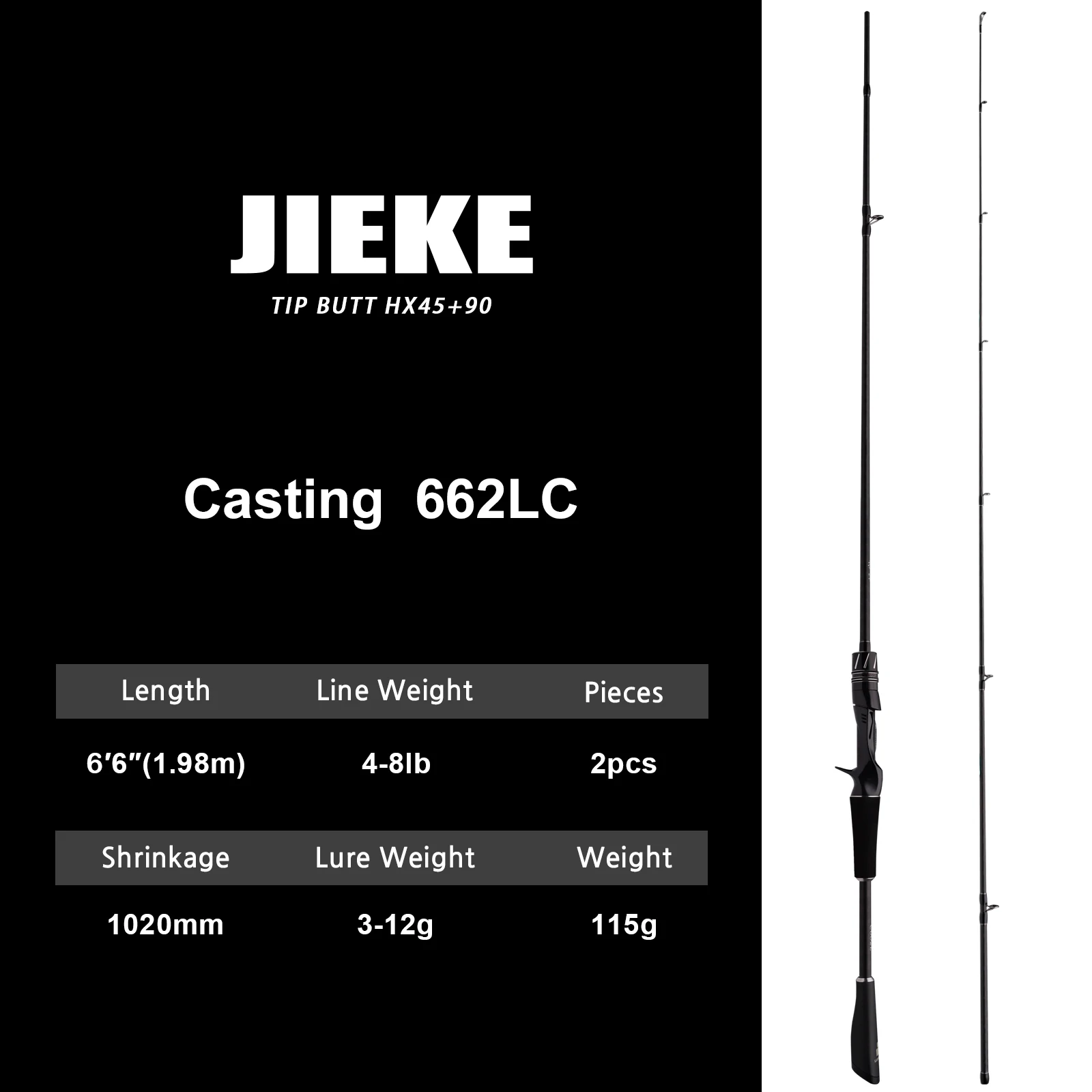 PURELURE JIEKE 7FT 8FT High-Carbon Spinn- und Casting-Angelrute Universal für Weitwürfe mit Fuji-Zubehör Schnelle Aktion