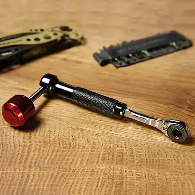 

Screwdriver Ratchet Wrench Tail 6.35mm Multi-function Screwdriver Automatic Bidirectional Portable Steel Repair Tool