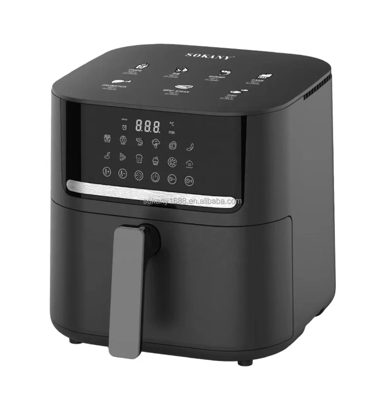 

sokany 10040 6.5 liter double pot oil Free Fryer Electric deep Digital rapid Air stainless Steel smart air fryer