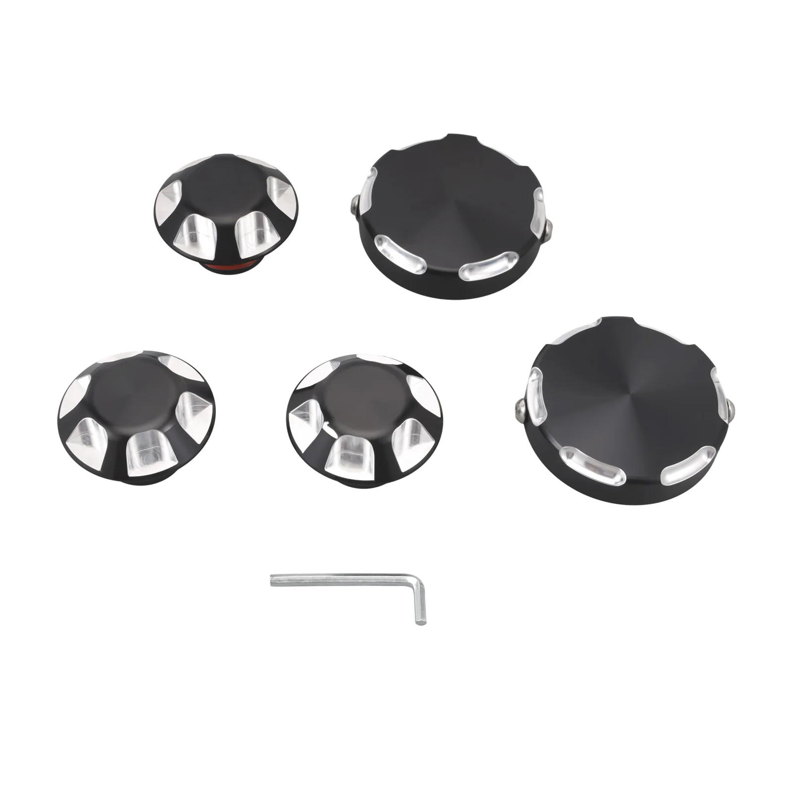 Black Axle Caps CNC Aluminum Three Pack Can-Am For Ryker All Models Easy to install