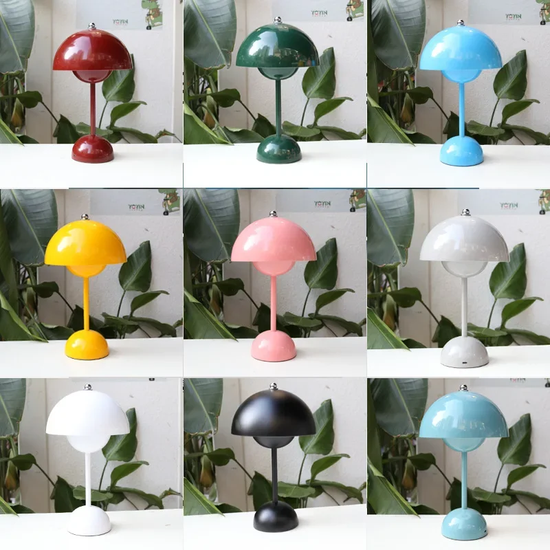 

Desktop small desk lamp Nordic minimalist creative personality desk bedroom bedside wireless charging USB small night light