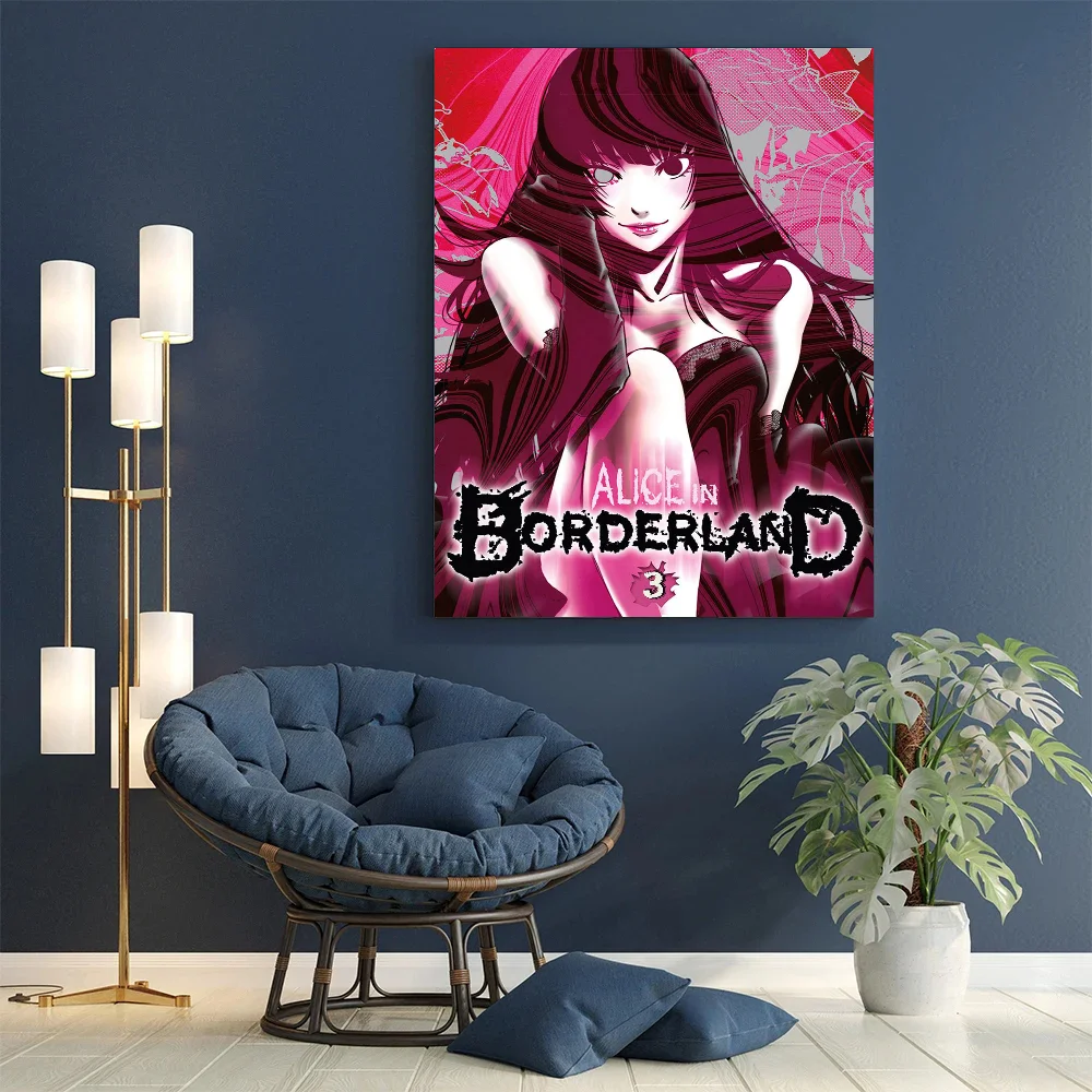 Hot TV Alice In Borderland Vintage Posters Sticky Vintage Room Home Bar Cafe Decor Kawaii Room Decor