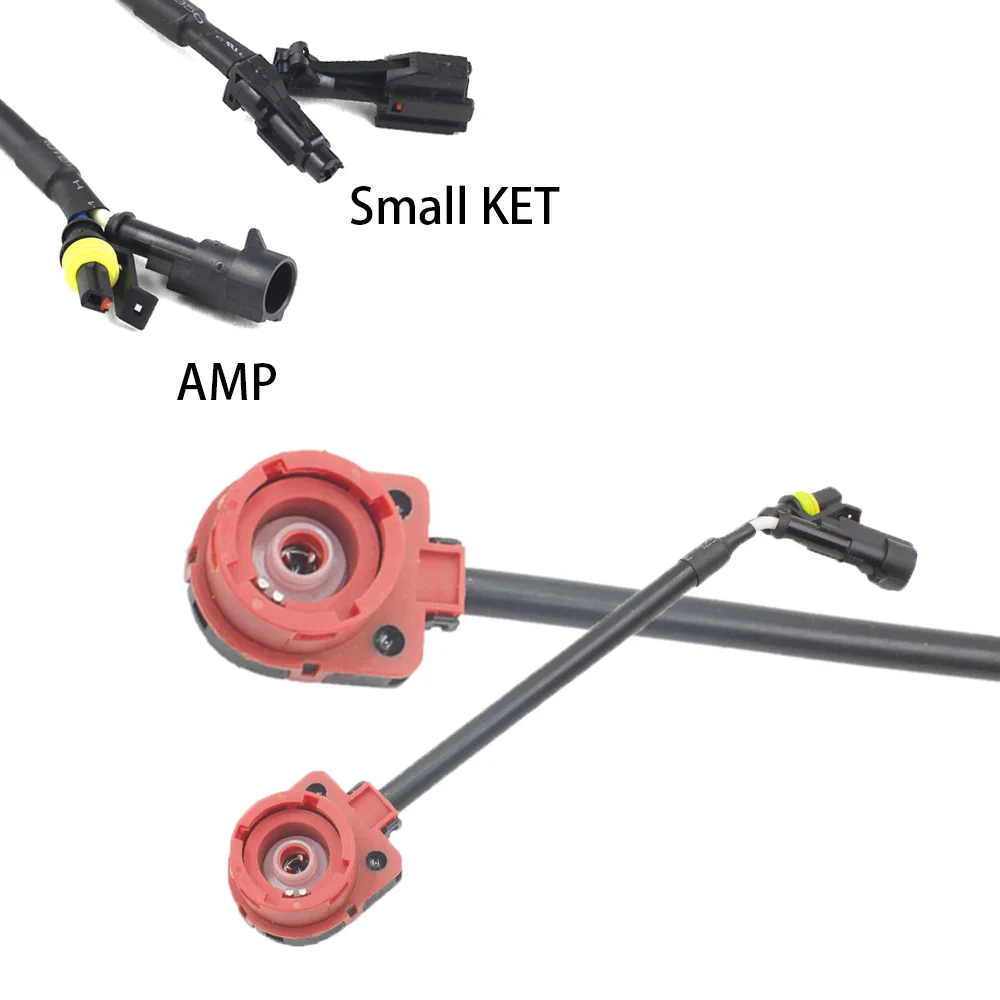 D2 D2S D2R D2C HID Xenon Bulb Adapters Wire Harness Connector Cable AMP Small KET Socket