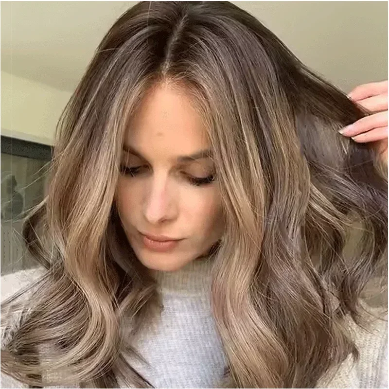 

Long Highlight Brown Glueless body wave 5x5 Silk Base Jewish Human Hair Soft With BabyHair HD Lace European Hair Preplucked