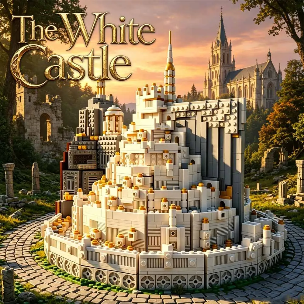 Películas 3857PCS MOC Anillos del Rey Señor de los Anillos Minas Tirith Ciudad Blanca Castillo Bloques de Construcción Modelo Modular Juguetes de Ensamblaje para Colección Regalos para Adultos