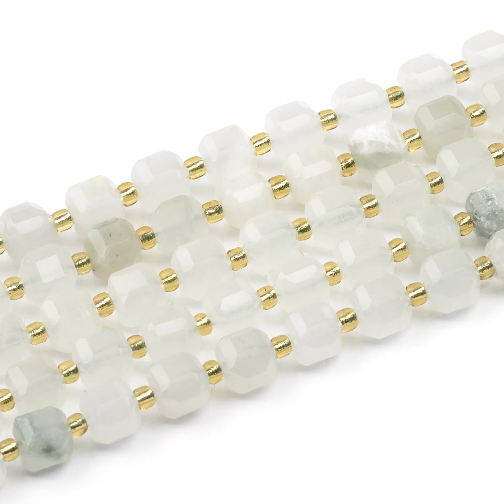 Natural Brazil Petrified Wood  Afghan Jade Natural Color Agate Faceted Cube Loose Beads For Making Jewelry DIY Necklace Bracelet