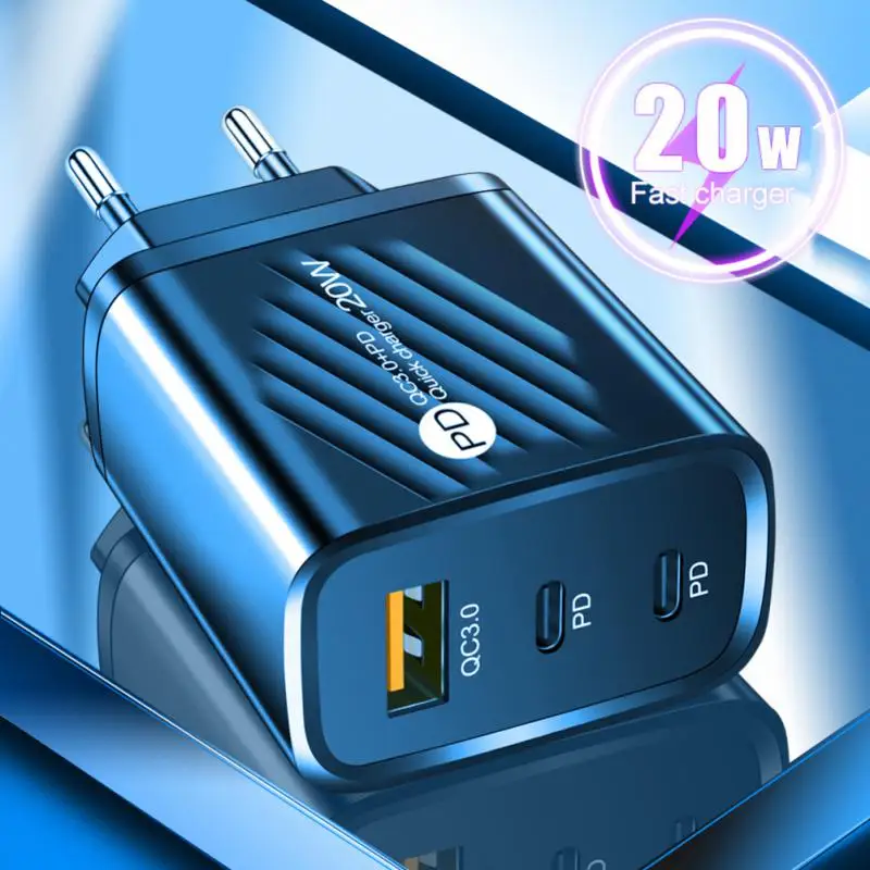 20W USB C Charger Fast Charging Type C Digital Display Phone Charge Adapter USB C Wall Charger ﻿