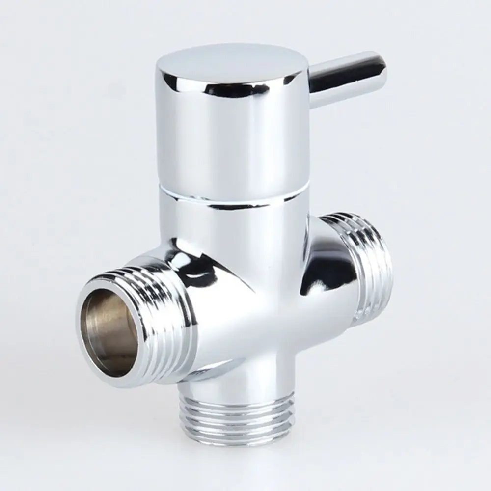 Brass Diverter Valve 3 way Water Separator Shower Tee Adapter Adjustable Shower Head Diverter Valve Bathroom Accessories