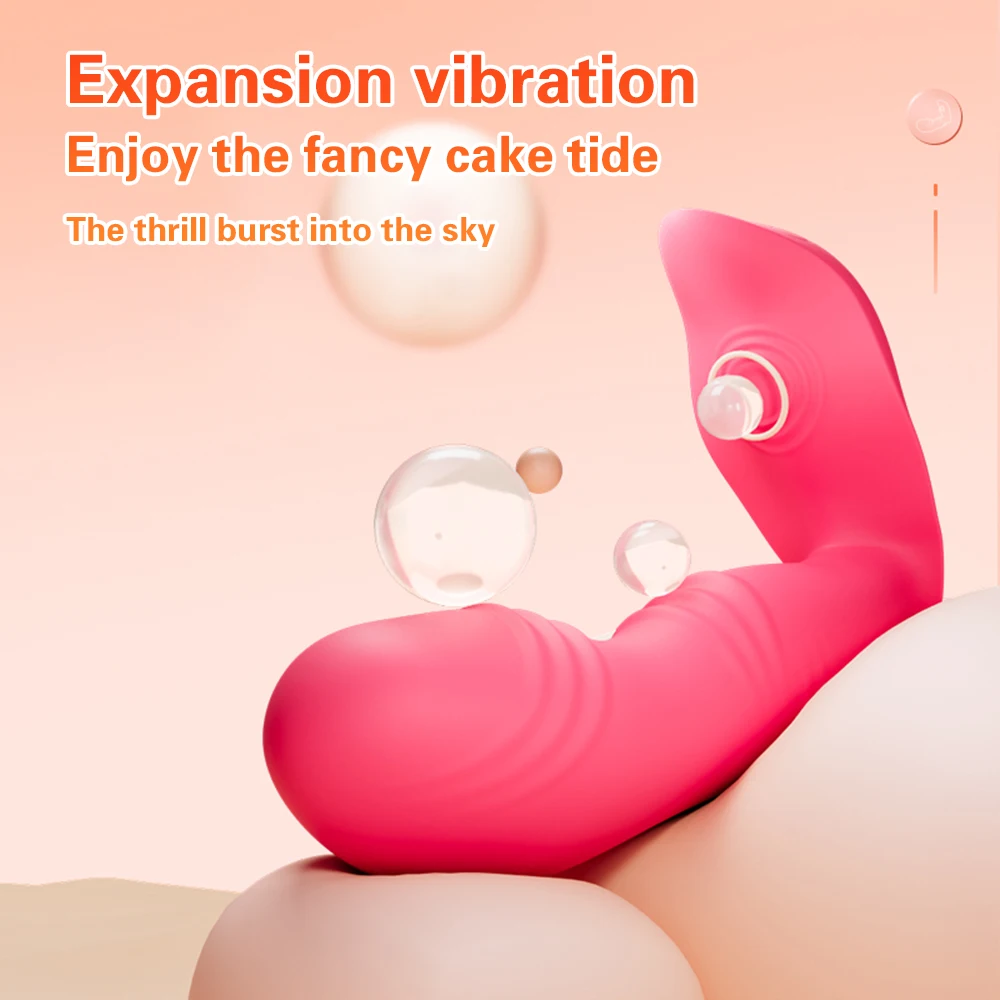 Dildo Vibrator Inflatable Butt Plug Remote Control G Spot Clit Stimulator Massager Automatic Vibrating Adult Sex Toys For Women