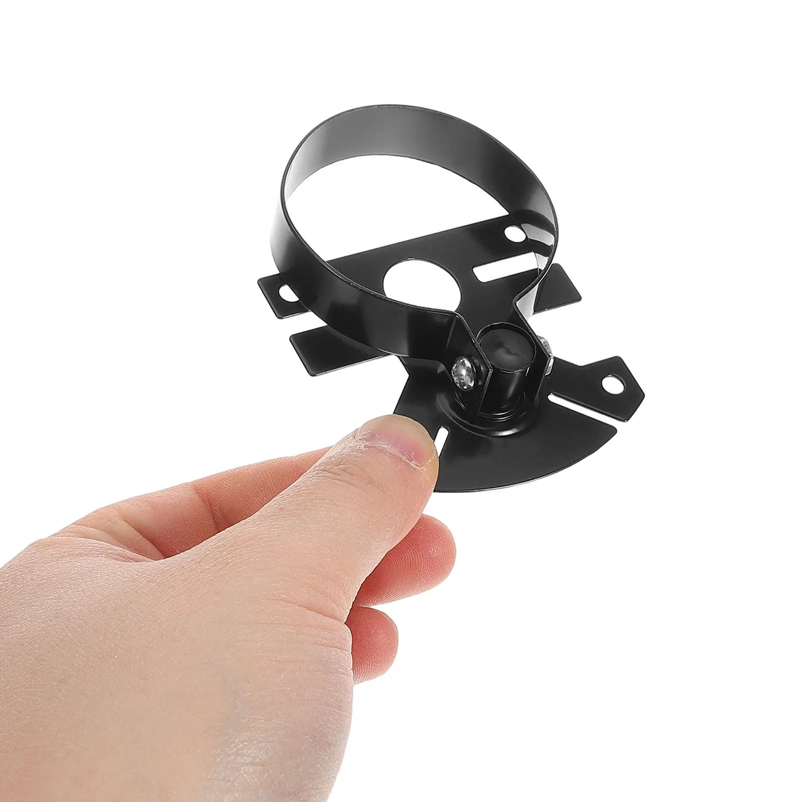 

Black 52Mm Adjustable Iron Gauge Mount Bracket Swivel Single Hole Meter Pod Holder for Car Interior Decoration Dashboard