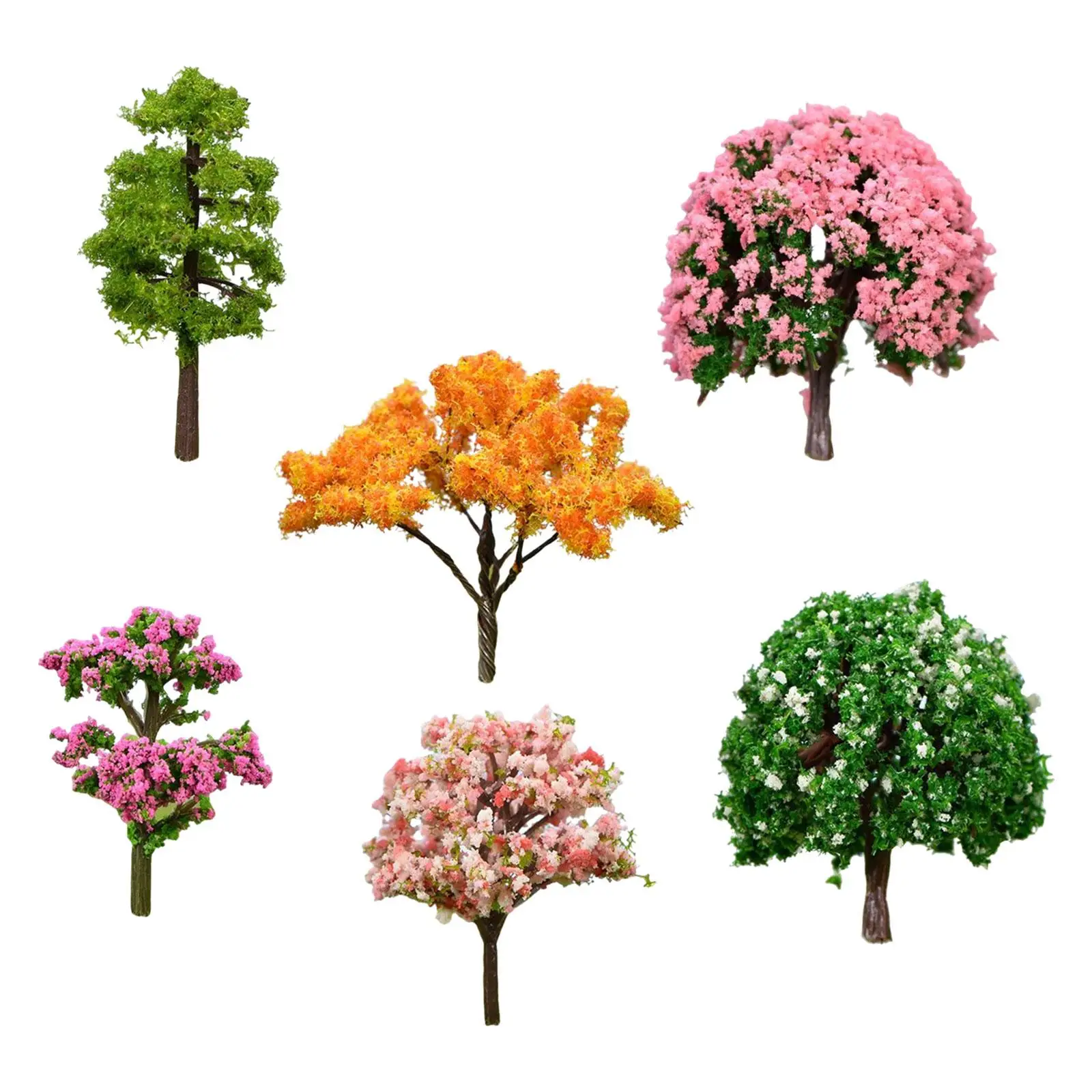 

6x Miniature Christmas Tree Decor Micro Landscape Decor Realistic Decorative