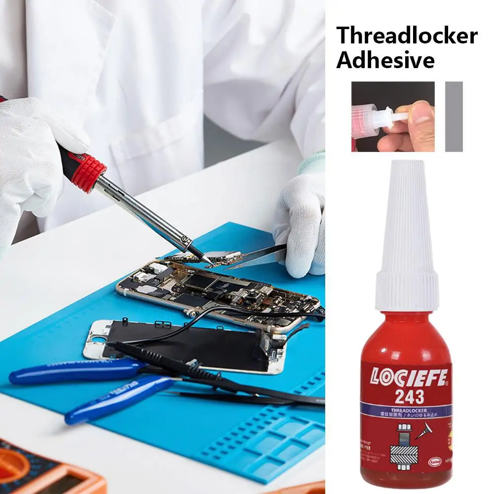 

10PCS Blue Thread Locker 243 Nuts-Bolts Locker, Screw Adhesive Lock Tight Seal Fasteners Anaerobic Curing Metal Glue Rustproof