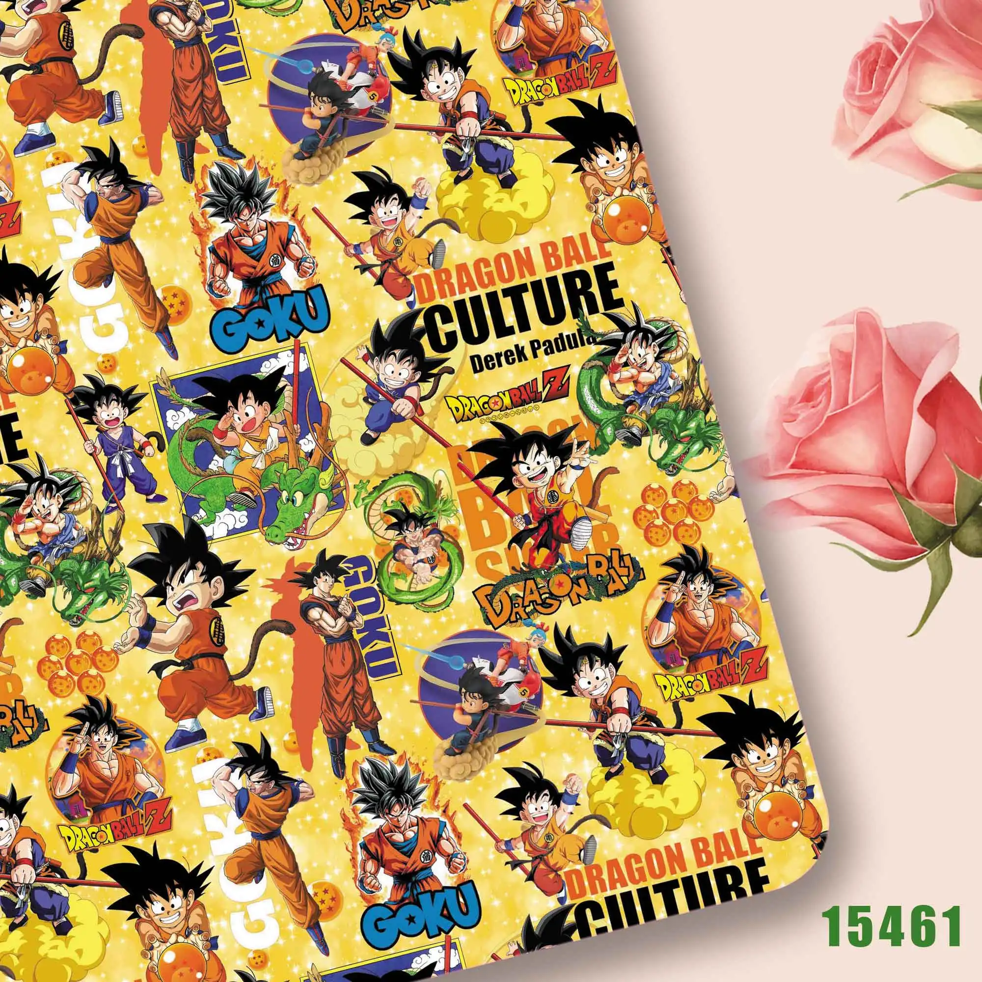 140*50cm dragon ball Polyester/100Cotton/satin Fabric Sewing Patchwork Quilting Baby Dress Printed Fabric Fabric Sewing Kids
