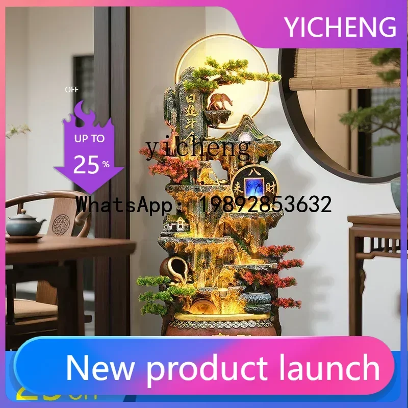 

W7-Living Room Flowing Water Ornament Circulating Water Opening Fake Mountain Office Fish Tank Fountain Landscape home decor