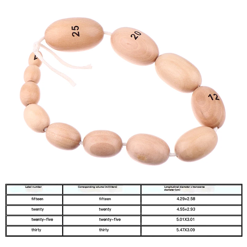 12 Kinds Of Size Wooden Orchidometer Testis Volume Meter Testis Volume Measurement For Testis Size Measure Stage