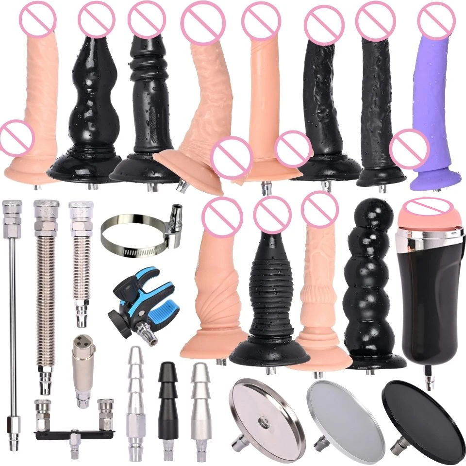 ROUGH BEAST 38 Types Attachment for Vac-U-Lock Sex Machine Big Black Dildos Extension Rod Anal Plug Sucker for Adult Sex Product