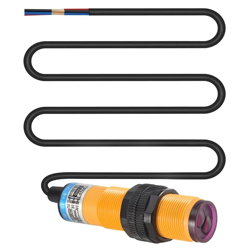 

【ДЕНЬ БЛАГОДАРЕНЬЯ】Фотоэлектрический ИК-датчик-выключатель DC 3-проводной 6-36В PNP, 30 см, E18-B03P1