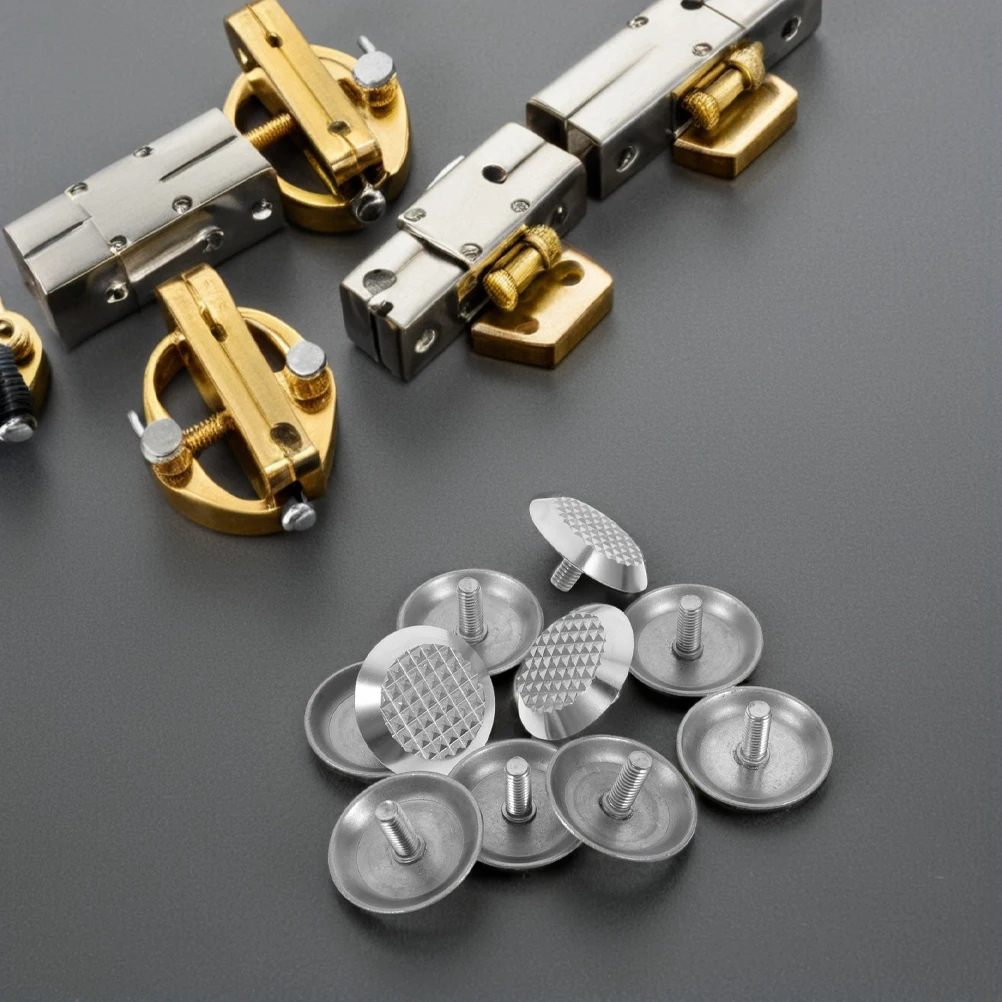 

20pcs Blind Path Studs Tactile Paving Indicator 304 Stainless Steel Nail Antislip Secure Embedded Design Walkway Subway