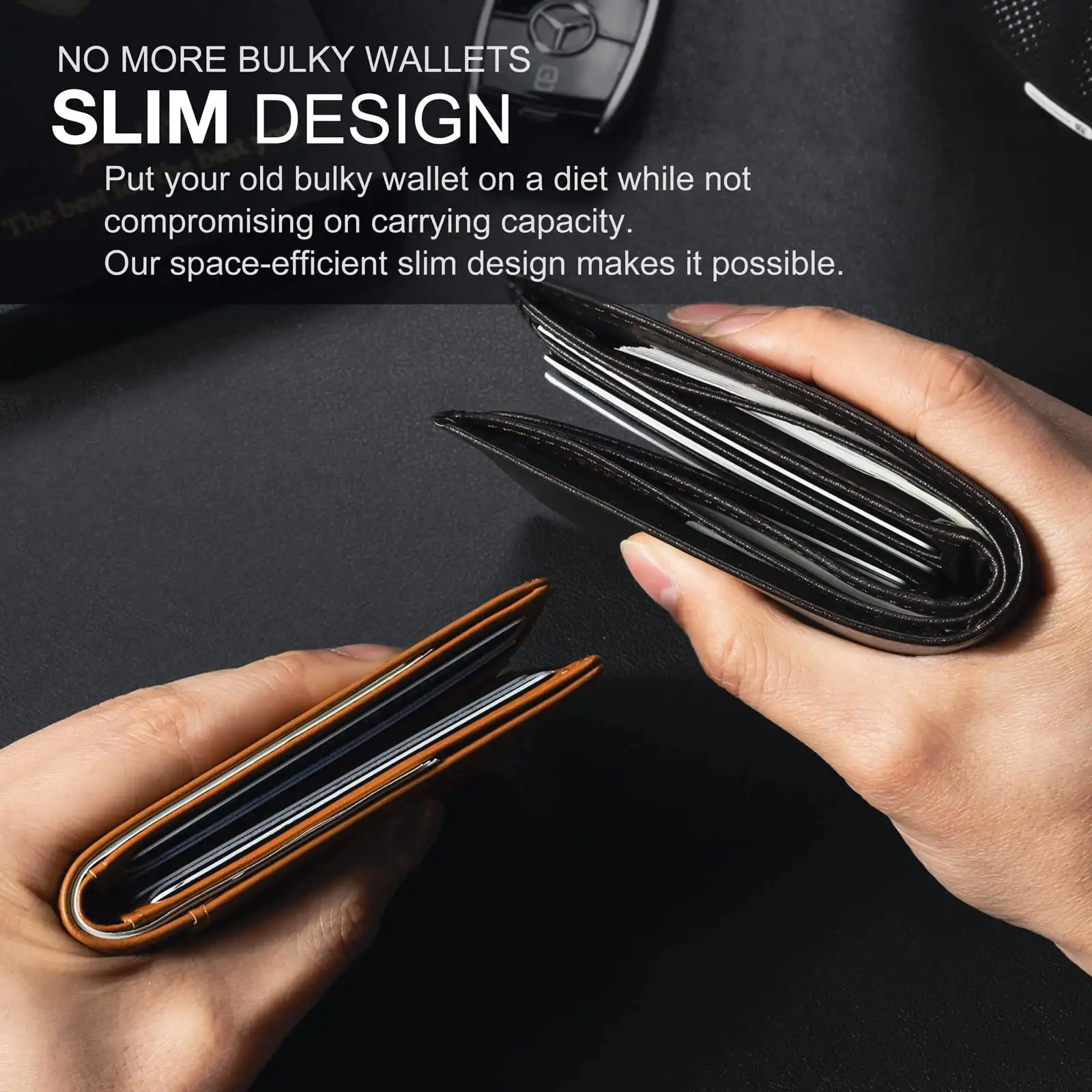 Carbon Fiber Rfid Men Wallets Money Bag Slim Thin Card Man Wallet Luxury Male Small Short Purse Bi-fold Vallet Billfold