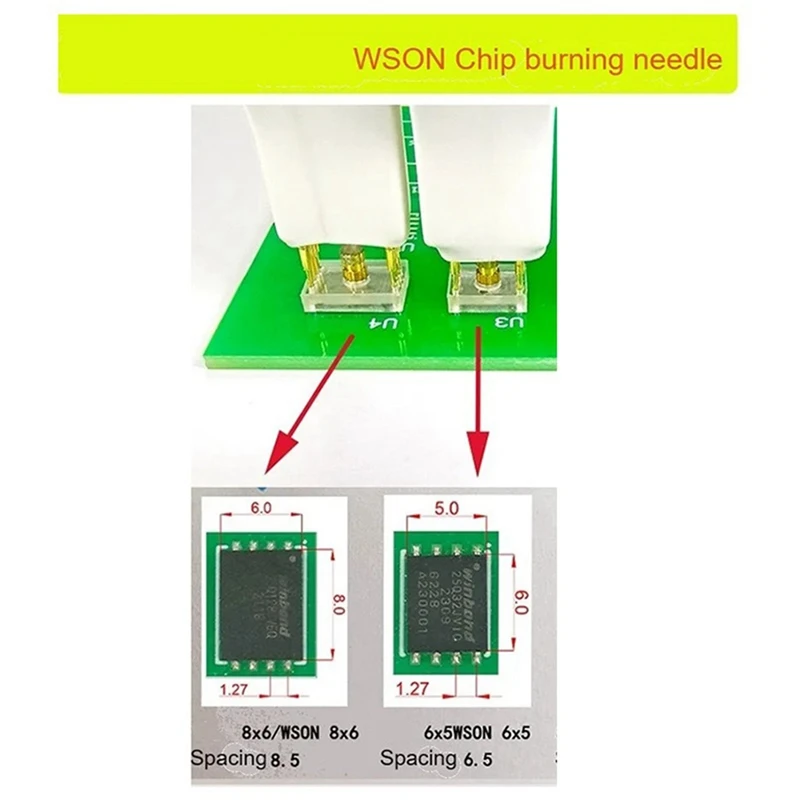 A73E-1Pcs Wson Chip Download Burn Write Sonde Feder Nadel Flash Eeprom Chip Brenner Kabel