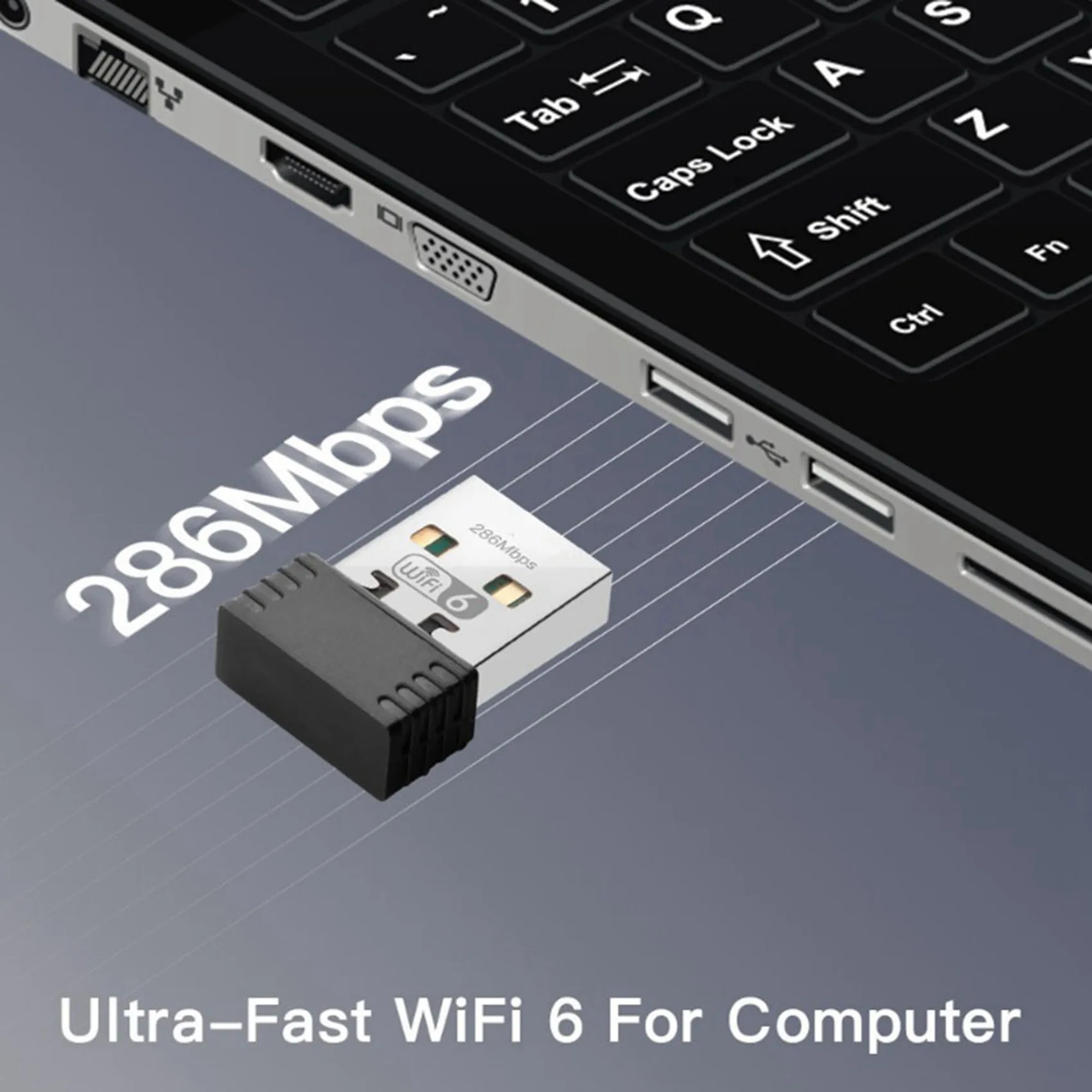 Efficient 10X Wifi 6 Adapter AX286 802.11Ax 2.4Ghz Free Driver USB Network Card For Win7/10/11 Computer Mini Wifi Receptor