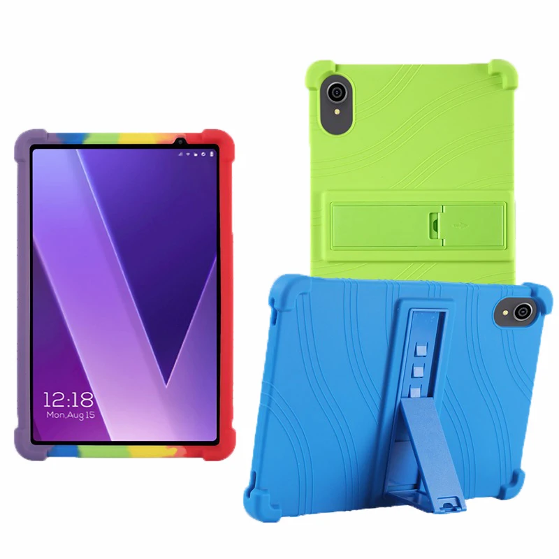 

Soft Silicone Shockproof Case For Vortex T10M Pro Plus 10.1"/Vortex T10M 10.1 Inch Tablet Android Thicken Protective Stand Pouch