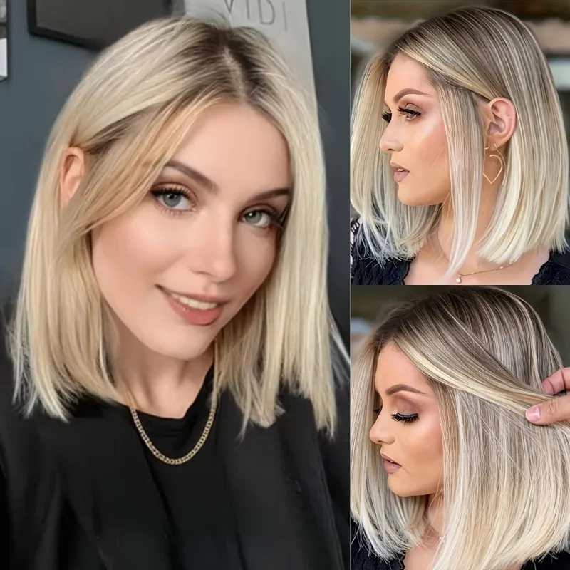 

Элегантный и натуральный синтетический парик для женщин с челкой, идеально подходящий для повседневной носки и особых случаев. Синтетический парик