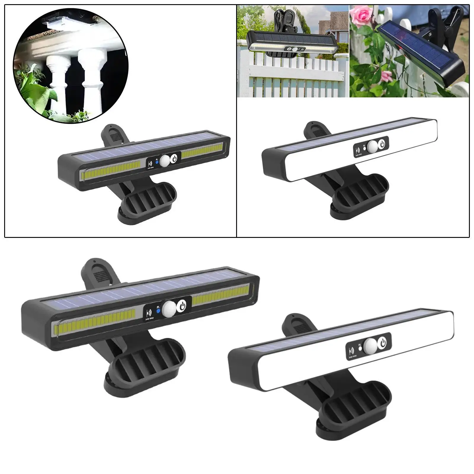 Clip-on solar lights, waterproof outdoor security lighting, solar lighting for