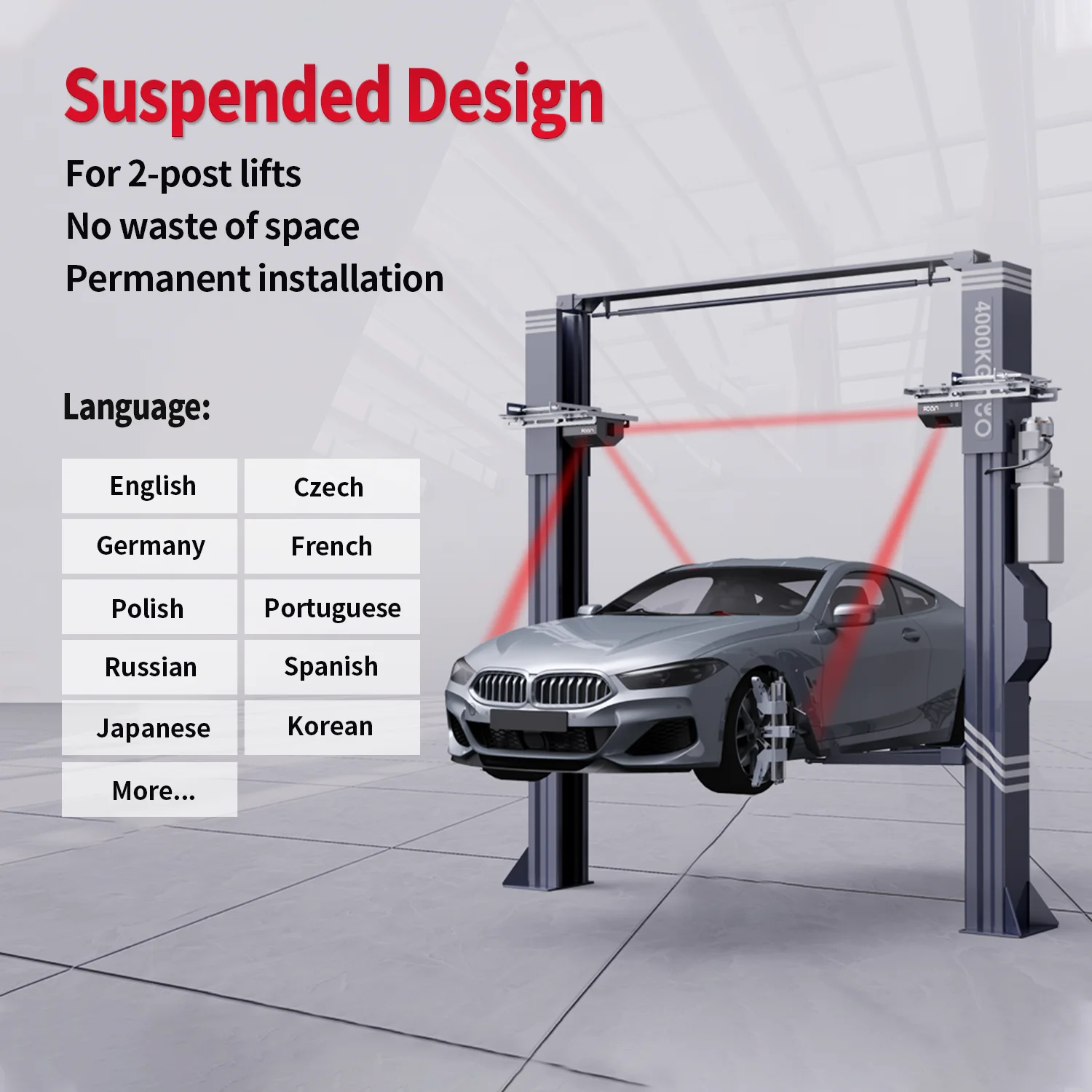 Fcar FD505S Car Repair Tools Suspended Type Portable Tire Aligner System Multiple Languages 5 Cameras Wheel Alignment Machine